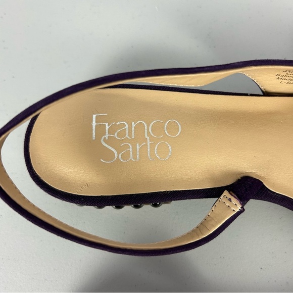 Franco Sarto Savanne Upper Leather Slingback Pointed Toe Shoes Size 8 - Picture 5 of 8